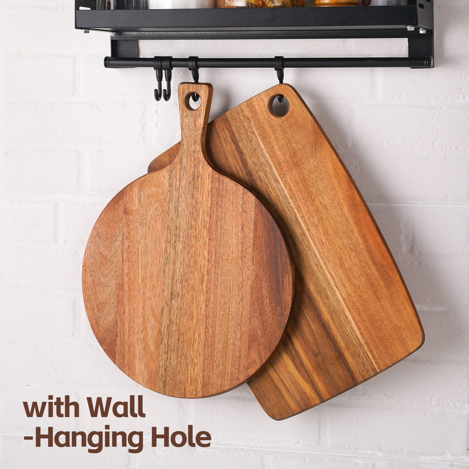 Acacia Wood Cutting Board Charcuterie Board Decorative Wooden Serving Board for Kitchen