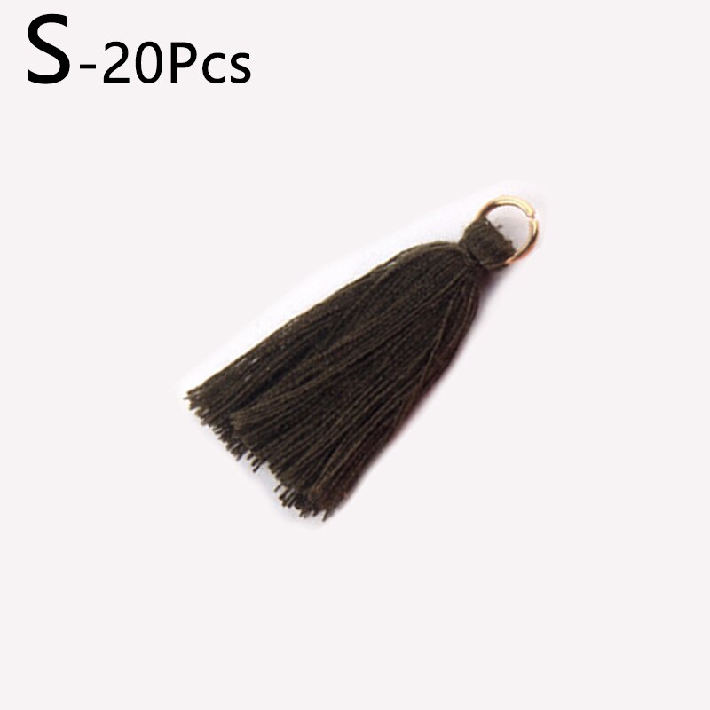 20Stck 3CM Mini Baumwolle Gewinde Stoff Quaste DIY Anhänger Schmuck Armbinde Schlüssel Herstellung Randbereich Handwerk Quasten NäHenne Zubehör: S