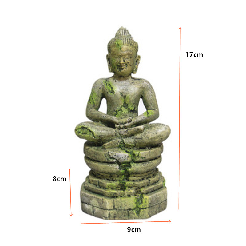 Resin Aquarium Decoration Easter Island Head Statue Egyptian Pharaoh Pyramid Desert Theme Fish Tank Decor