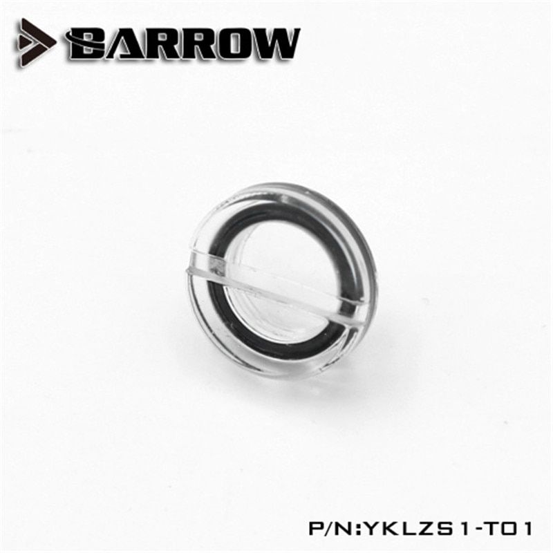 Barrow YKLZS1-T01 Verborgen Dikkere O-Ring G1/4 ''Acryl Stop Plug Montage-Transparante Waterkoeling YKLZS1-T01