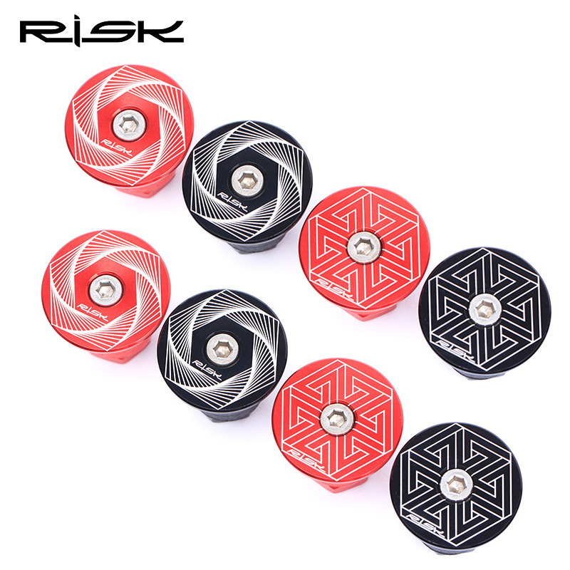 RISK 2pcs Bike Handlebar End Plugs Bicycle Bar End Plugs Grip Ends Caps MTB Road Cycling Handle Bar Plug Ends