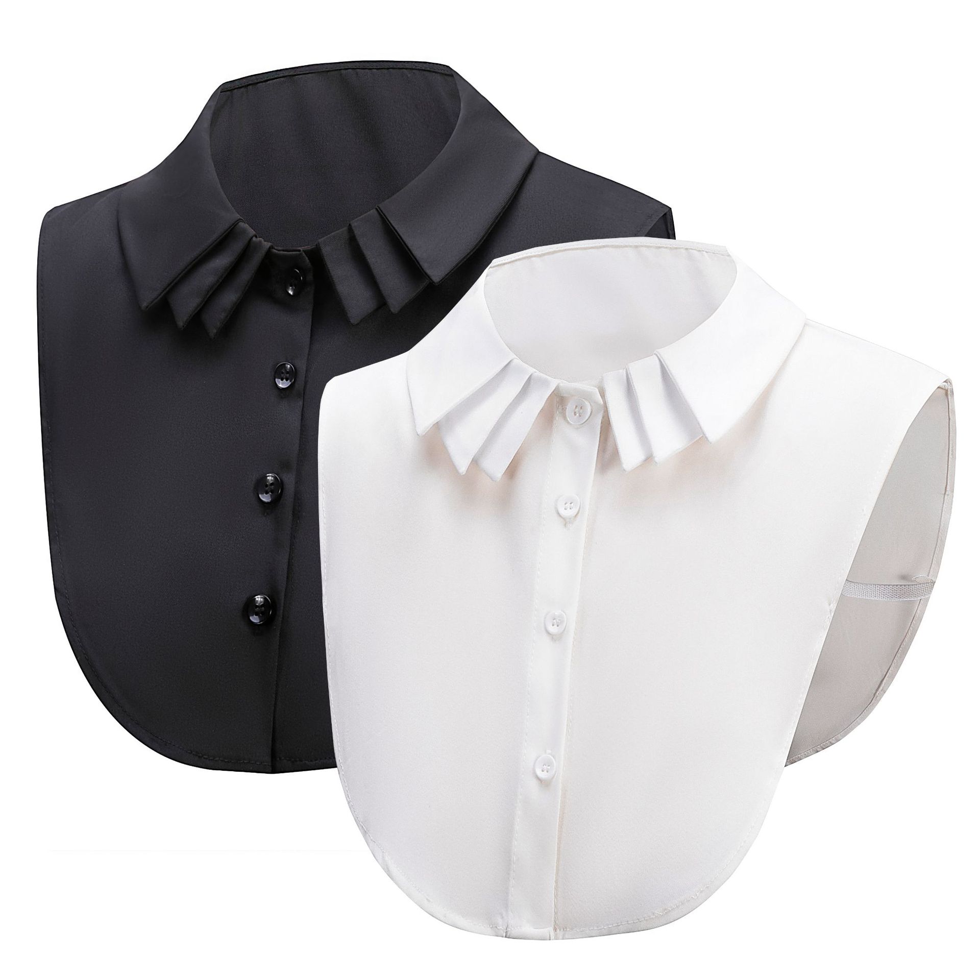 2022 Vrouwen Afneembare Revers Nep Kraag Ruches Kant Overhemd Valse Kraag Blouse Verwijderbare Valse Half Shirt Blouse Decoratie