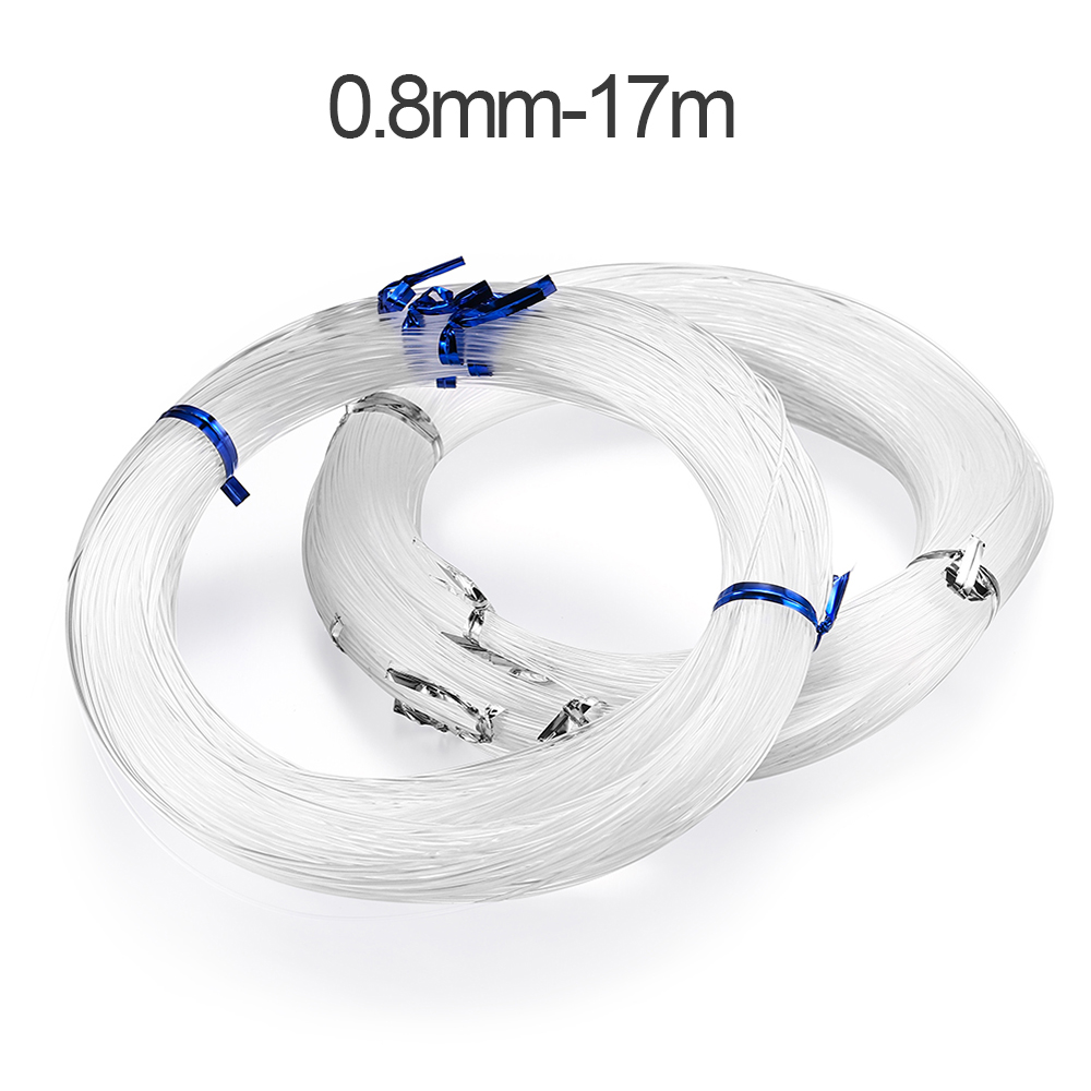 1 rolka/paczka 8-90m 0.2-0.8mm żyłka nieelastyczna jasny kryształ frezowanie sznurek nici do DIY akcesoria do wyrobu biżuterii: 0.8mm-17m