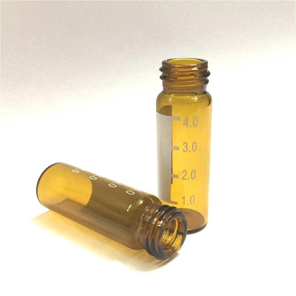 Brown Chromatography Vial 4 ml With Black Open-topped Cap Automatic Parse Sample Bottle For Agilent/Waters/SHIMADZU 100 / PK