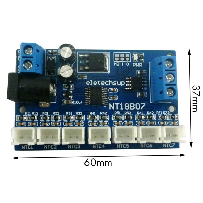 7 Channel RS485 NTC Temperature Sensor Measurement MODBUS RTU Paperless Recorder PLC NT18B07