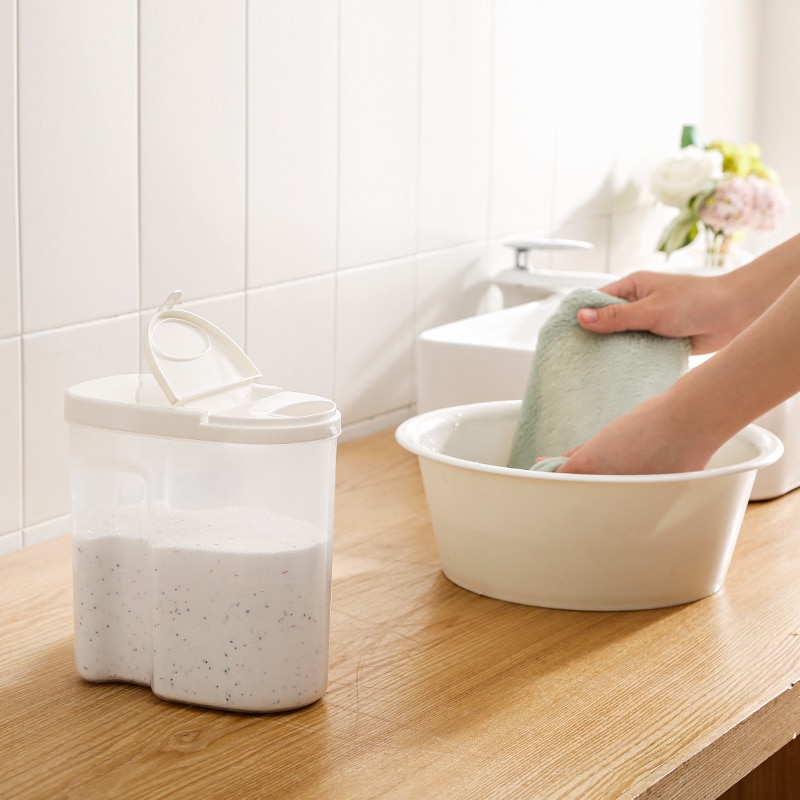 Plastic washing powder box household washing powder box with lid special bottle washing powder storage bucket LL10281647