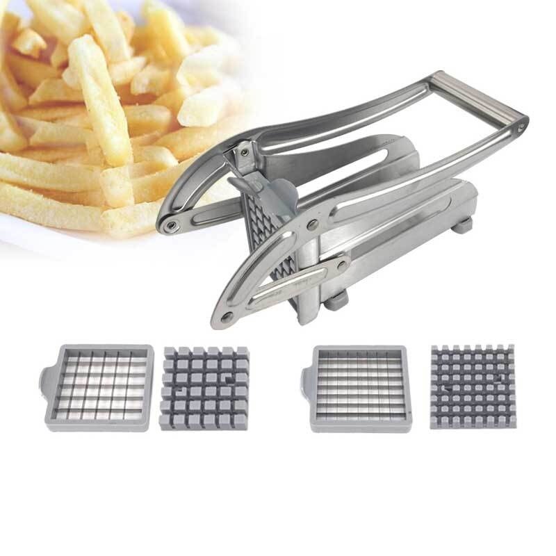 Stainless Steel Potato Cutter French Fries Cutting Machine Potato Chips Strip Slicer Chopper Shredder Fried Chips Making Tool