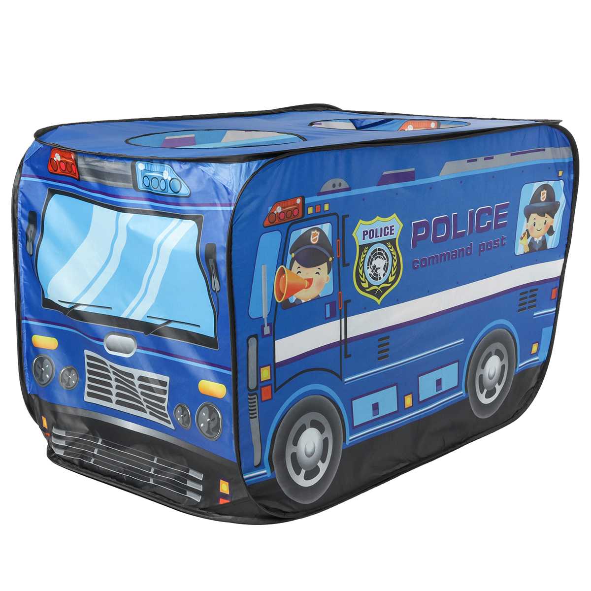 Game House Play Tent Fire Truck Bus Foldable Up Toy Playhouse Cloth Children's Toy Tent Firefighting Model House Bus: Police Car