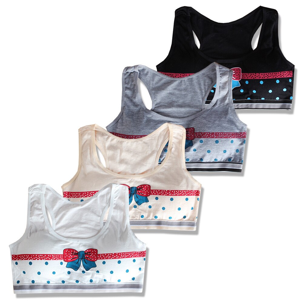 Young Ggirl Bra Without Rims Comfortable Sports Breathable Cotton Vest Underwear Teenage Girls Clothing 8-16T Training Bras