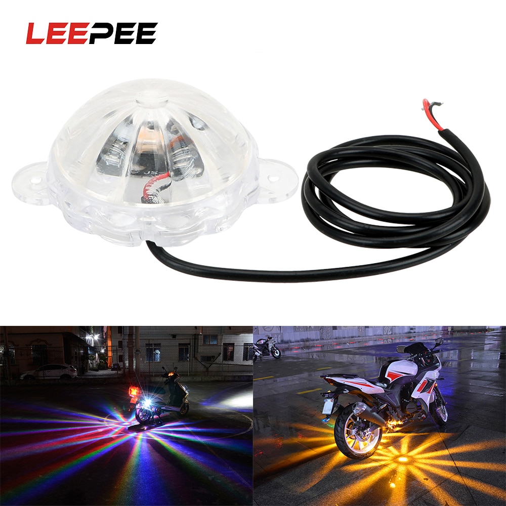 Leepee Motorbike Flash Strobe Light Sfeer Lamp Motorfiets Verlichting Led Sfeer Lamp Moto Chassis Licht Dc 12V
