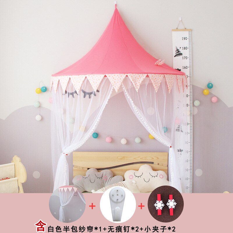 Kinderen Opknoping Tent Baby Bed Crib Canopy Tule Gordijnen Voor Meisjes Lezen Hoek Spel Huis Voor Meisjes Kamer: Half pack netting