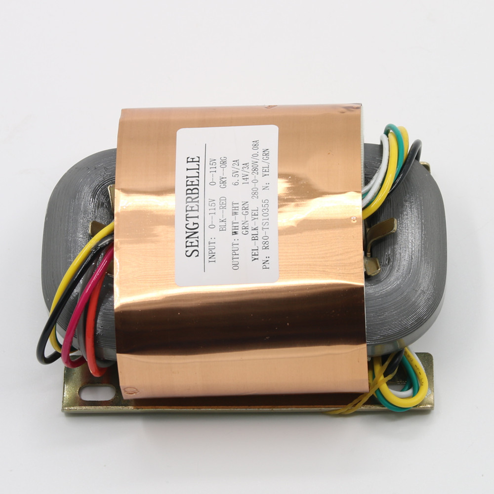 R80-TS10355 100W HiFi R Core Transformer 280V*2+14V+6.5V For ARC Audio Tube Preamp Power Supply