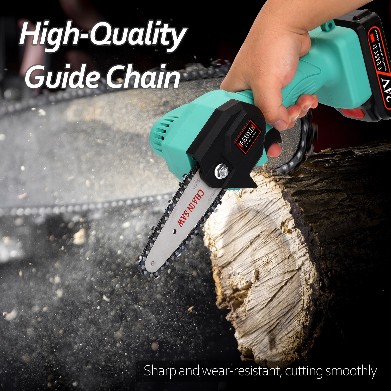 Sierra de poda eléctrica recargable, sierra pequeña para carpintería, una sola mano, para registro de jardín, minisierra eléctrica