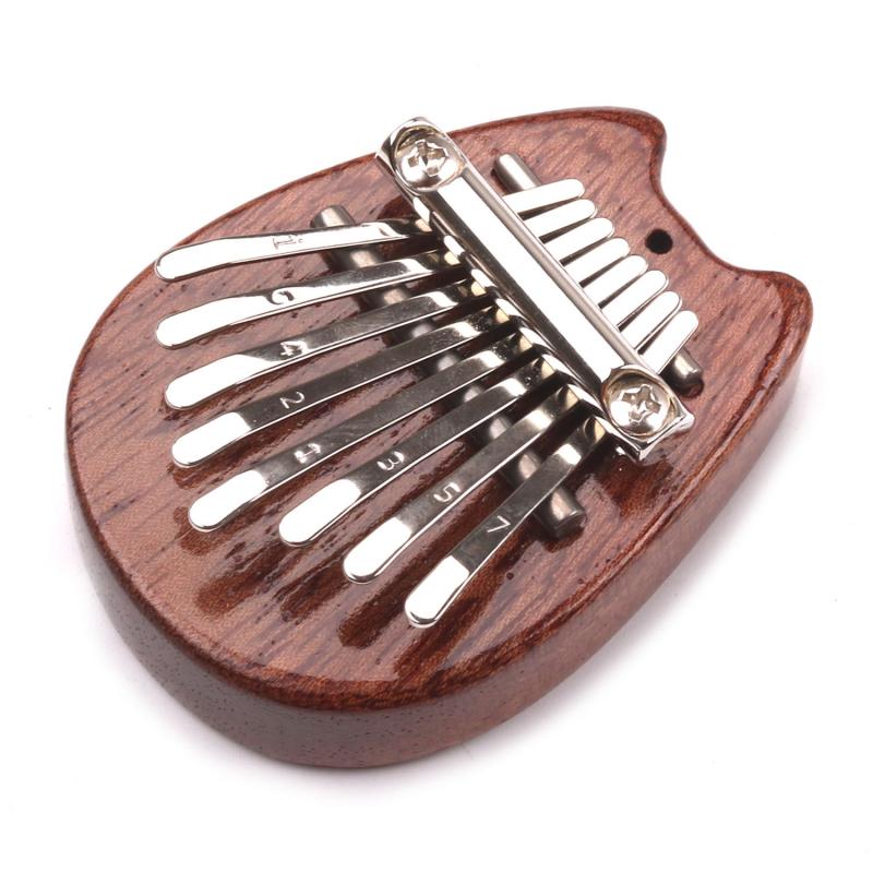 8 Key Mini Kalimba Exquisite Finger Thumb Piano Marimba Musical Good Accessory Pendant Musical Instruments Keyboard: A