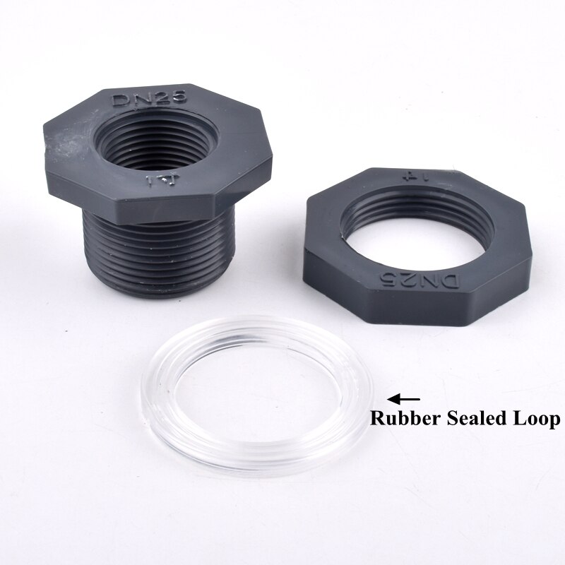 Conector de PVC de rosca hembra para tanque de agua de acuario, adaptador de tubería de drenaje, junta de tubo de riego de jardín, 1/2-2 pulgadas, 1 ud.