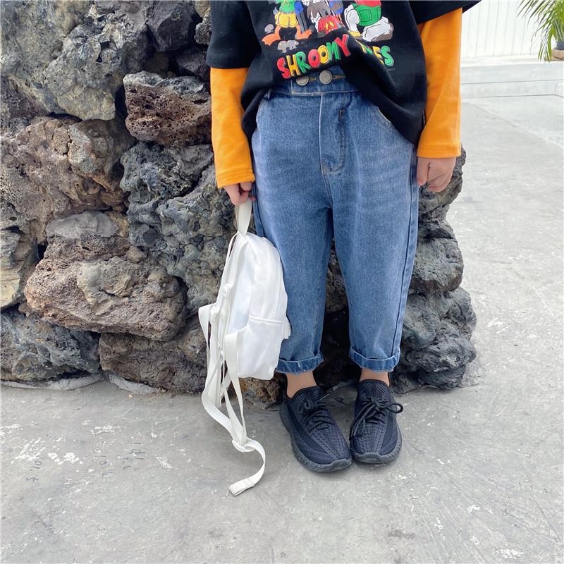 de la primavera estilo coreano de algodón casual del todo-fósforo del color puro Pantalones largos para bien de de niñas y niños: 18 meses