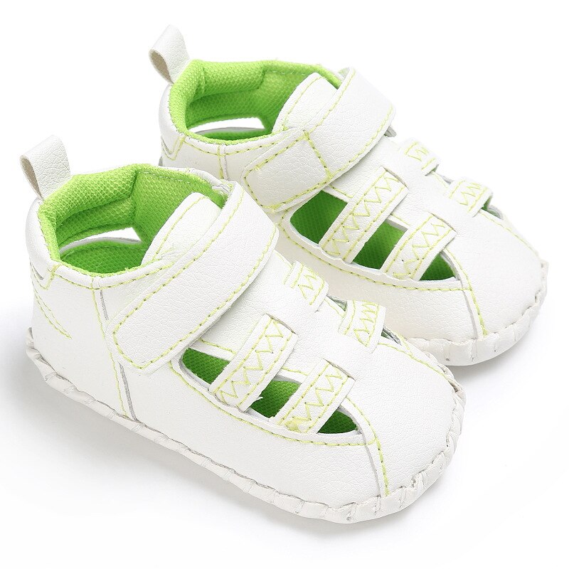 style summer hollow baby sandals Newborn baby shoes moccasins Non-slip first walker sandals for 0-18M: green / 3