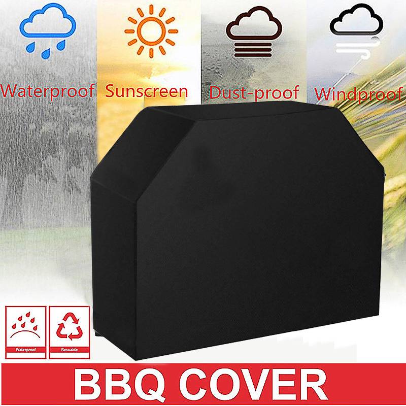 Grill Cover Black Storage Bag Waterproof BBQ Cover BBQ Accessories Grill Cover For Weber Spirit Gas E-310/E-320/SP-310/SP-320