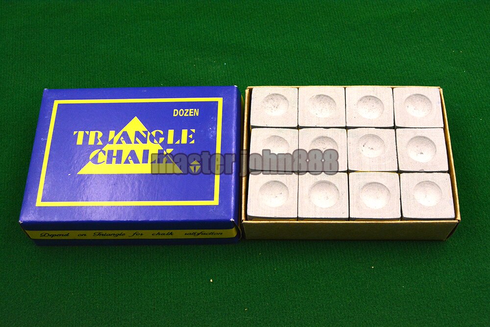 Licht Groen/Blauw/Rood/Grijs Pool Biljart Snooker Doos Van 12Pcs Cubes Krijt: Grey