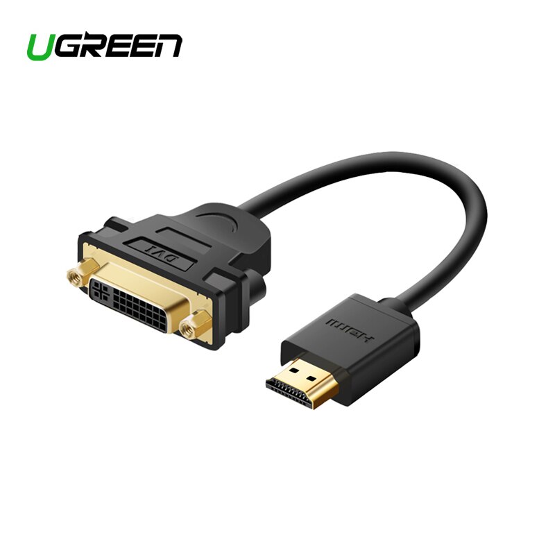 Ugreen HDMI to DVI 24+5 Cable Adapter HDMI Male to DVI DVI-I Female M-F Converter Adaptor Support 1080P for HDTV LCD