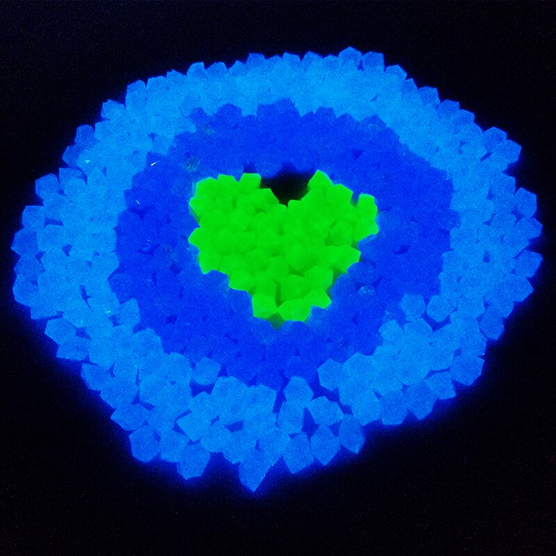 100Pcs ciottoli luminosi pietra acquario bagliore nel buio ciottoli pietra luminosa giardino passerelle Decor decorazione artigianato