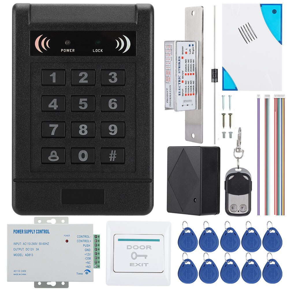 Door Access Control System RFID Card Password Unlocking Home Security Access Control Kit
