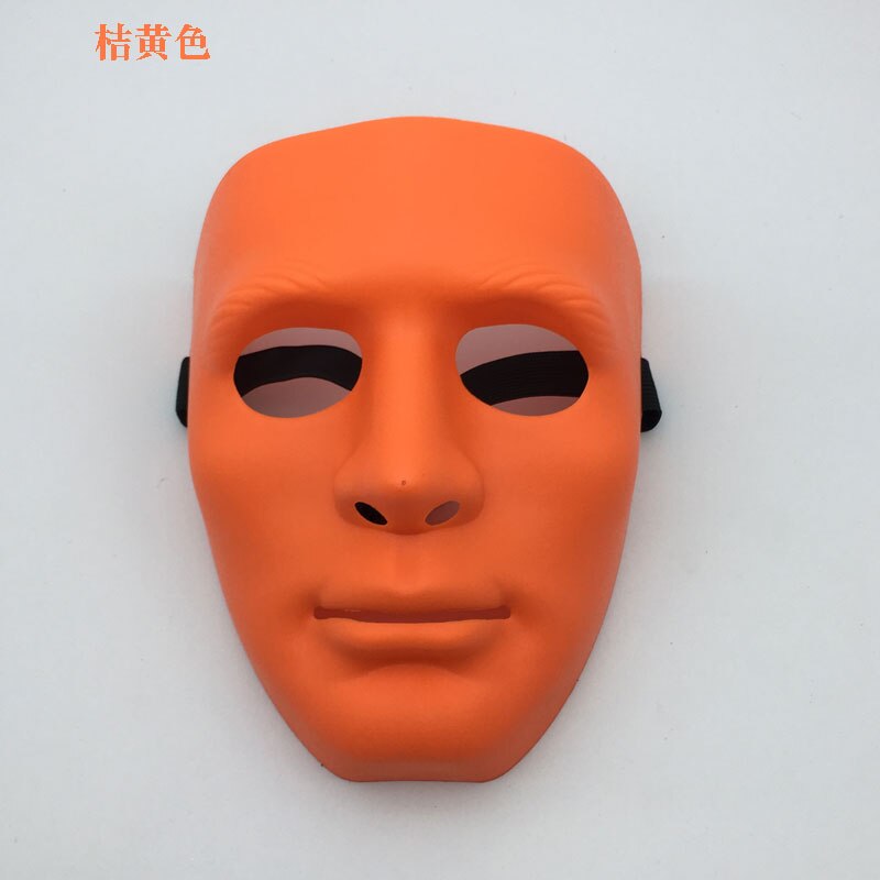 Masque facial blanc pour homme, accessoire de danse mécanique, style hip-hop épais, protection vibrato: Beige