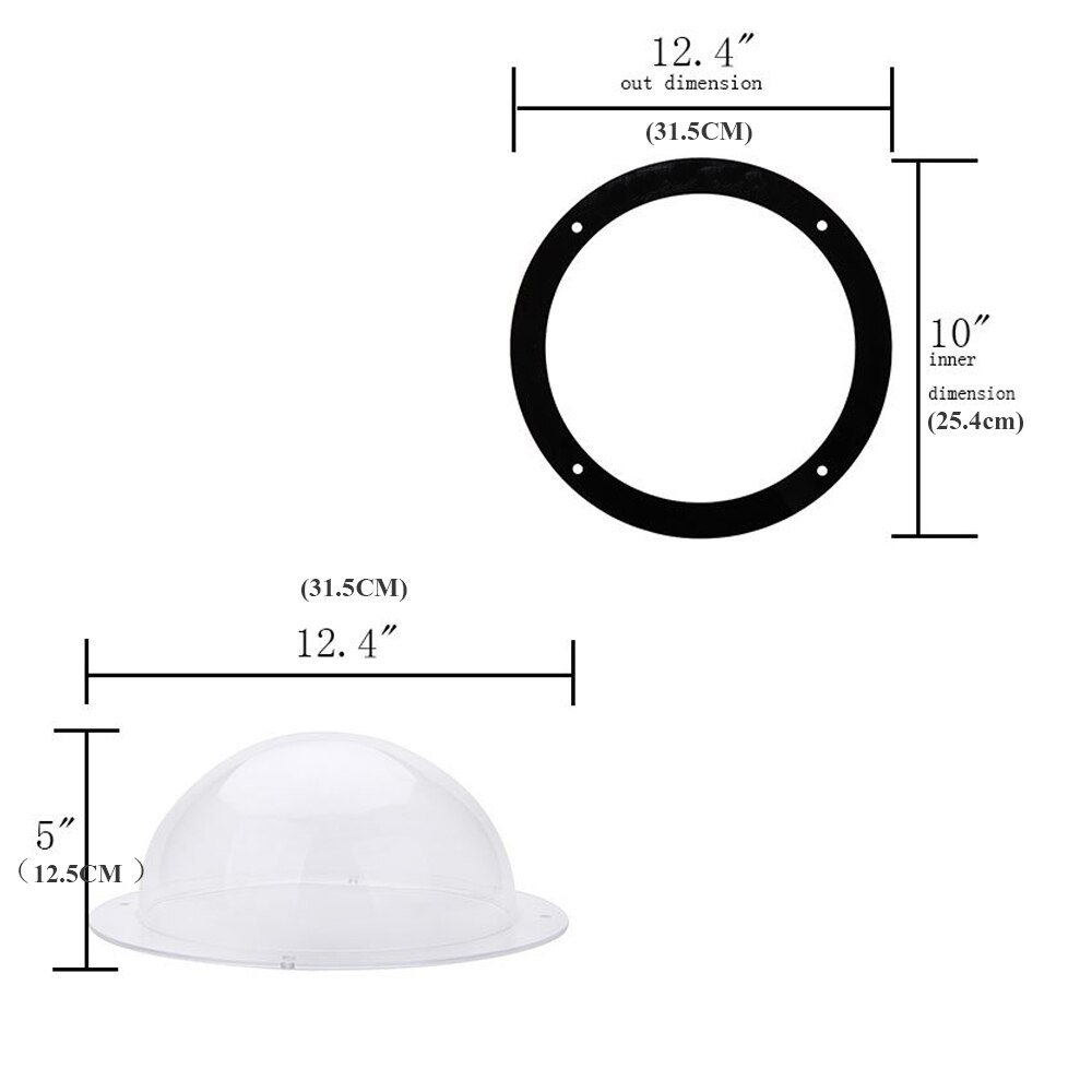 Dog Cat Fence Window For Pet Durable Acrylic Dog Dome For Backyard Fence Dog House Reduced Barking Necessary Hardware And Instr