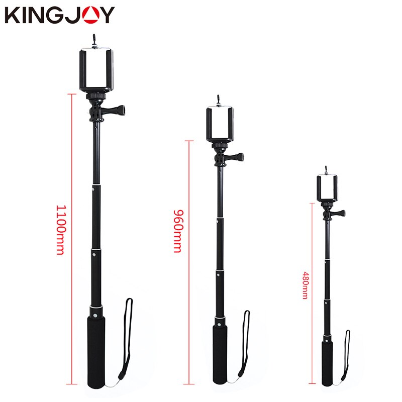 KINGJOY Official Selfie Stick Action Camera Tripod For Phone Monopod Smartphone Universal For Iphone Samsung Gopro Four Colors