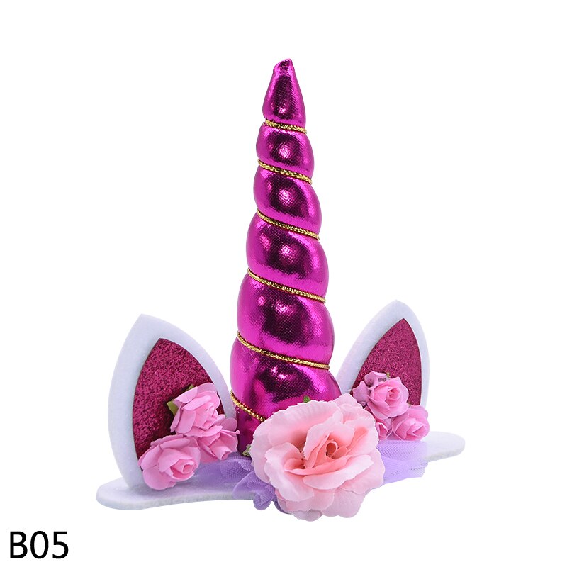 Unicorn Headband Halloween Children's Headband Birthday Party Baby Hair Accessories Headdress Unicorn Party: B05