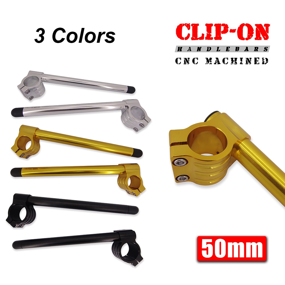 Motorcycle Cnc 7/8 &quot;Stuur Clip-On Clipons 50Mm Voor Yamaha Yzf R1 R6 R6S YZF750R FZ1 FZ6