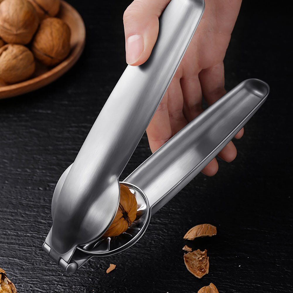 Premium 2-In-1 Quick Chestnut Clip Nut Cracker Sheller Walnut Pliers Metal Nut Opener 304 Stainless Steel Kitchen Tools