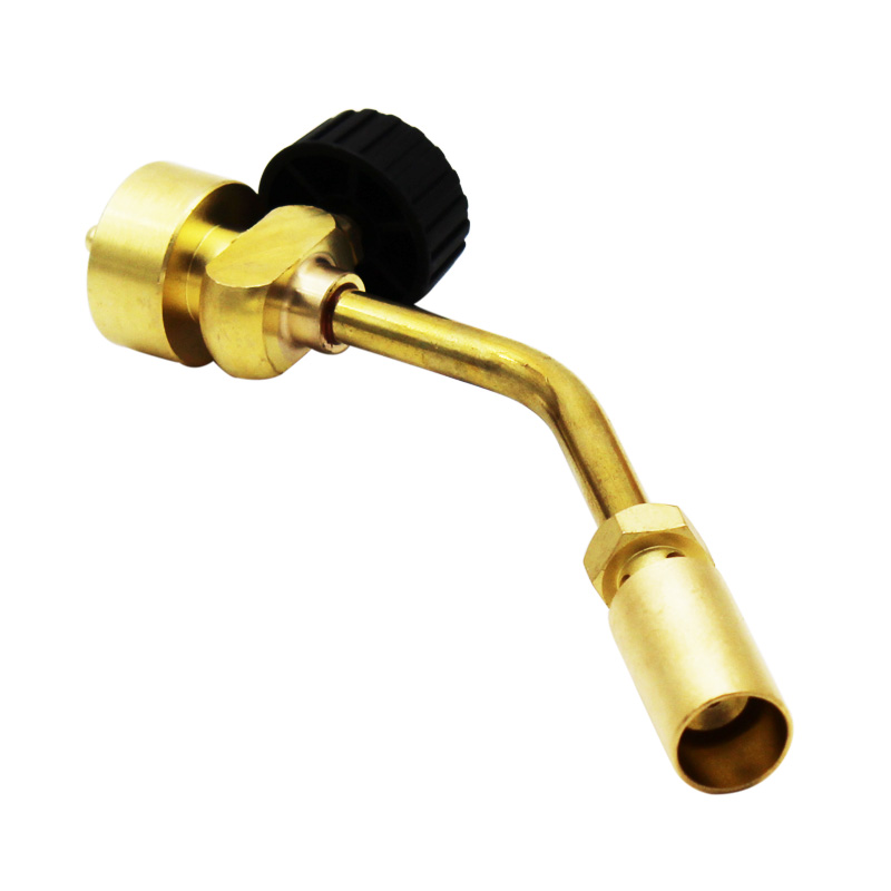 Propane Tank Gas Welding Soldering Manual Start Hand Torch Head 100% Solid Brass With Flow Control Valve
