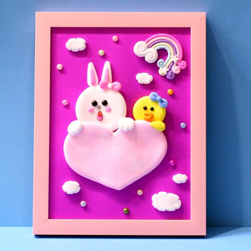 DIY Toys for Children Super Light Weight Clay Photo Frame Set 3D Colorful Mud Christmas Educational Kids Arts Crafts Toys: G