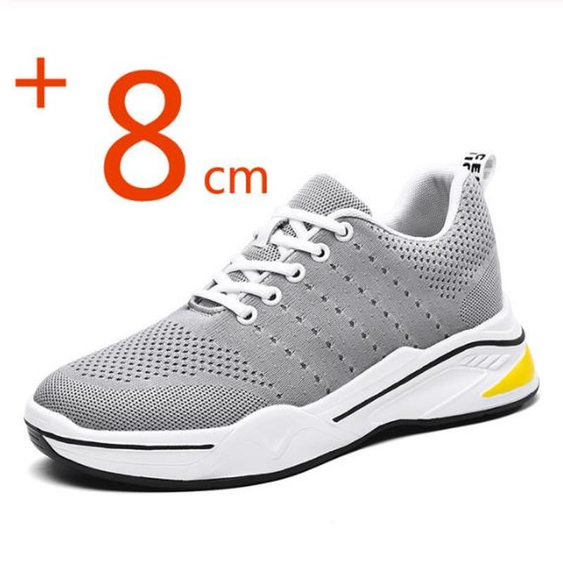 Heightening Shoes Elevator Shoes Height Increase Shoes for Men Casual Height Increase 8CM White Shoes Black Shoes Sneakers: Grijs / 38