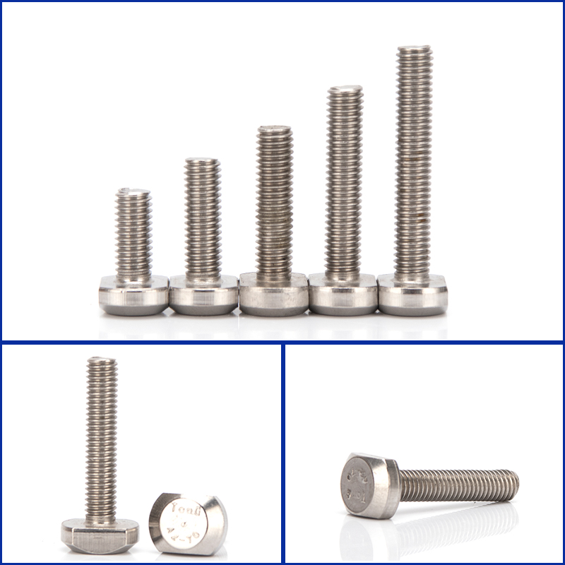 M8 M10 Stainless Steel 304 T-Head Bolts T-Slot Screw Square Bolt T-head Screws T-bolt Solid Fasteners Length 12mm-60mm