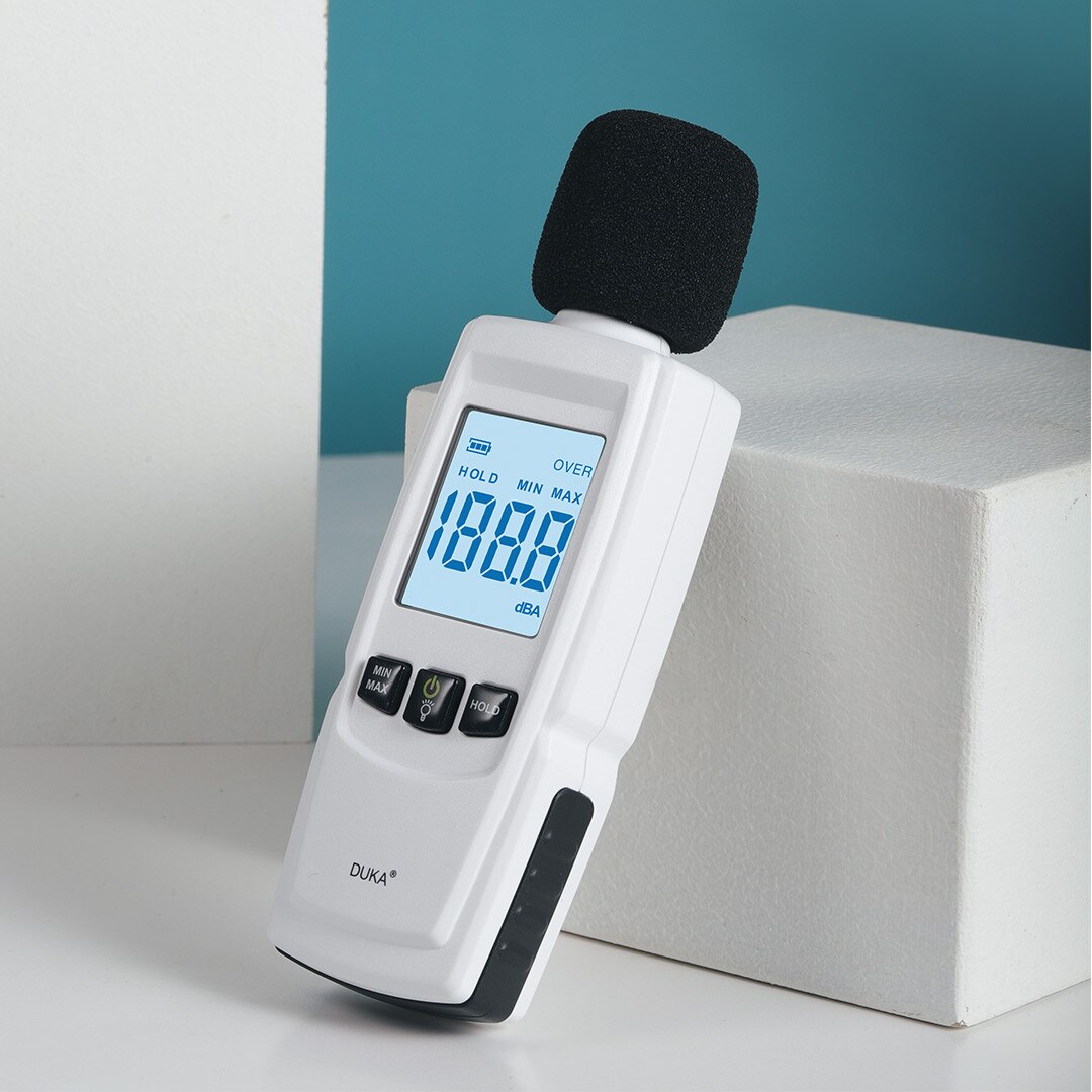 Xiaomi-medidor de nivel de sonido Digital DUKA FB1, minimedidor de sonido de 30-130dB, luz de fondo HD, medición de ruido