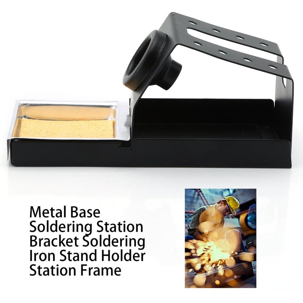 Metal Base Soldering Station Bracket Portable Soldering Iron Stand Holder Station Frame For Electrical Working