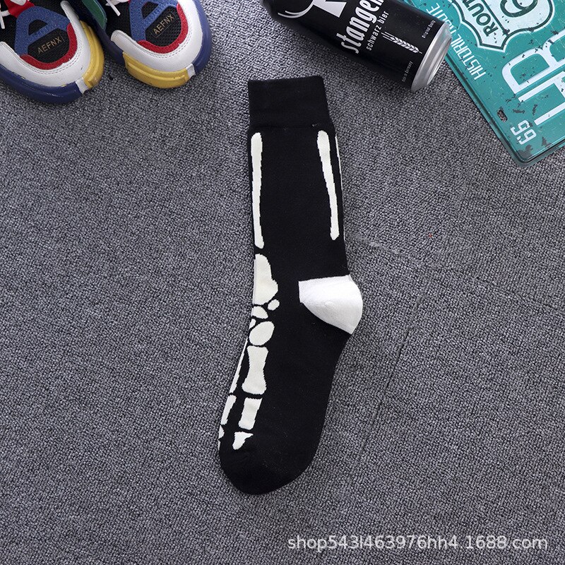 Newly Men Socks Cotton Casual Personality Hip Hop Streetwear Happy Socks for Men Brand: Black Skull claw