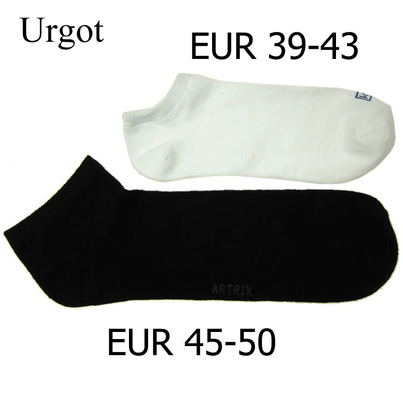 Urgot 10 Pcs=5 Pairs Men&#39;s Cotton Socks Large Big Plus Size 45,46,49,50 Business Ankle Socks Classic Sox Meias Calcetines Hombre