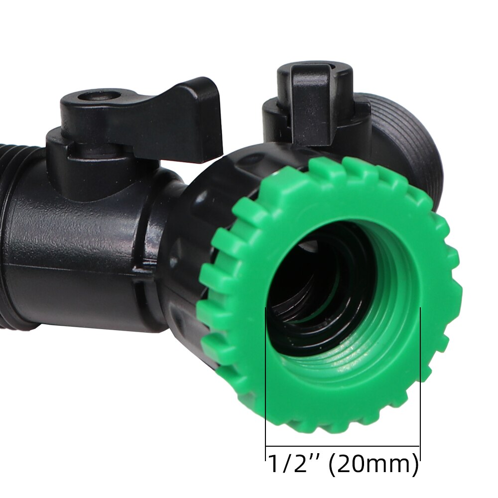 1/2 ''3/4'' 2-IN-1 Weibliche Gewinde zu 1/4'' 3/8'' 1/2'' Barb 2-Weisen 4-weisen Abgeschaltet Stecker Garten Bewässerung Kupplung Adapter