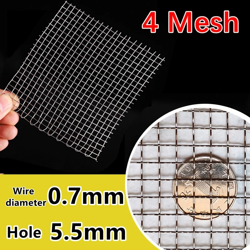 4-500 mesh metalen filternet van voedingskwaliteit 304 roestvrij staal voor thuis, keuken, water, voedsel, bonenpoeder, oliefilter, filtratie: Zwart