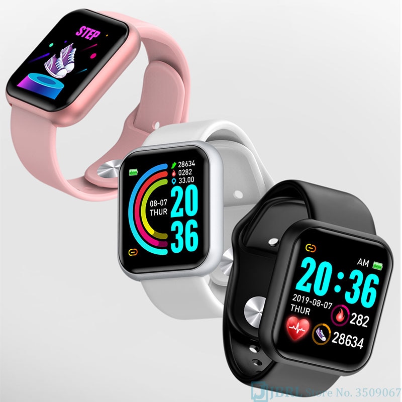 Nouvelle montre intelligente femmes hommes martwatch pour Android IOS électronique horloge intelligente Wach Fitness Tracker haut carré montre intelligente