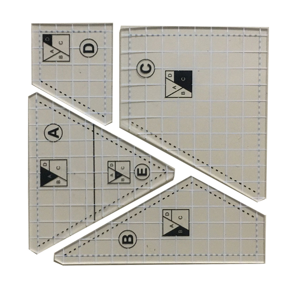 Acrylic Sewing Ruler Square Tailor Template Acrylic Ruler for DIY Patchwork Measuring Cloth Cutting Tool Quilting Household: 4pcs