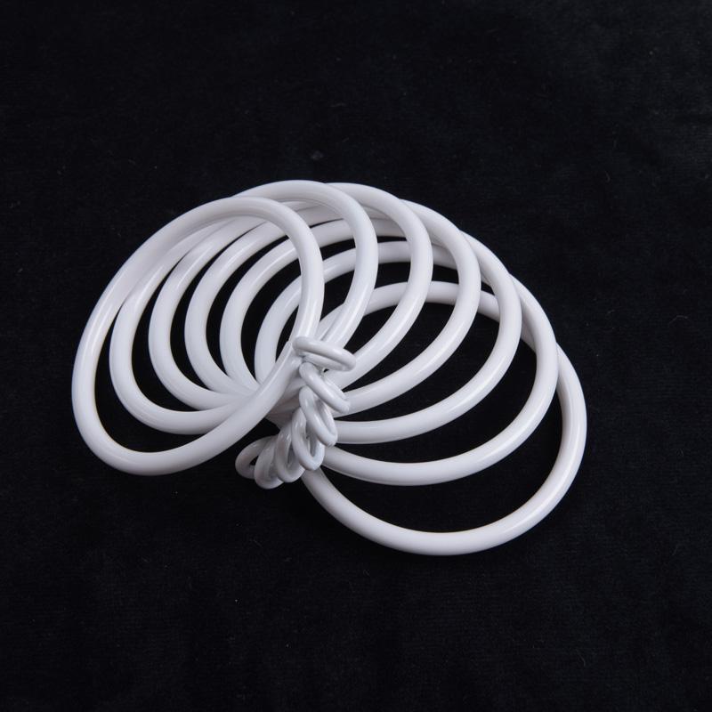 Gardin krog ring hængende sløjfe med formel rom bar fri punch montering gardin ring ring mælk hvid 38 mm