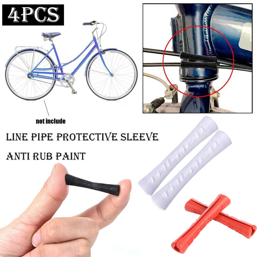 4 Stuks Fiets Kabel Rubber Protector Lijn Pijp Mouw Voor Mountainbike Fietsen Ultralight Shift Brake Frame Kabel Protector