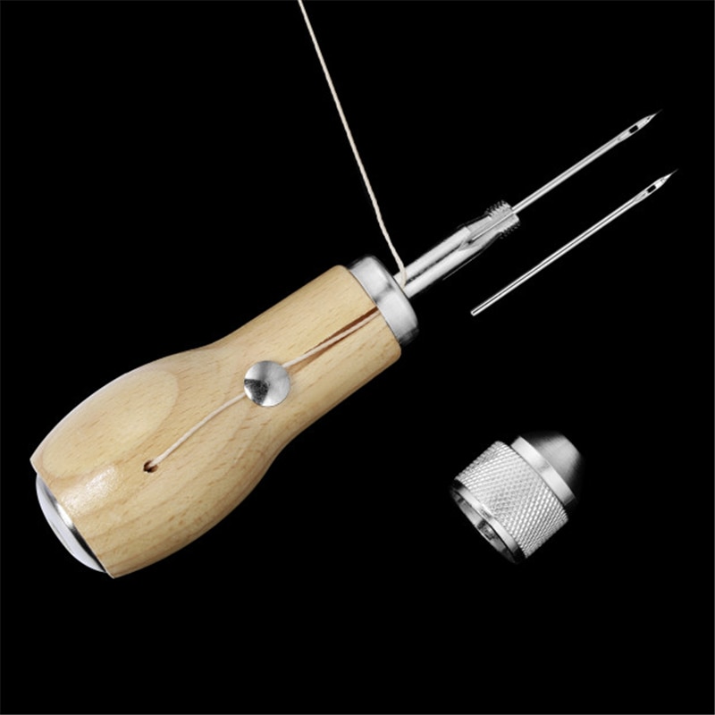 Miusie Professionele Speedy Stitcher Naaien Priem Hand Stitcher Reparatie Tool Kit Voor Leer En Zware Stoffen Met 2 Stuks Naalden