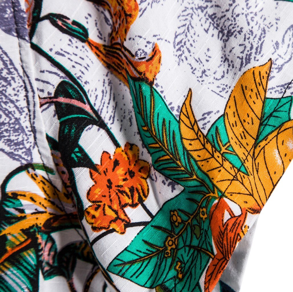 Heren Straat Shirts Linnen Etnische Casual Tropische Hawaiiaanse Strand Zomer Mannelijke Shirts Gedrukt Korte Mouw Blouse Camisa Hombre