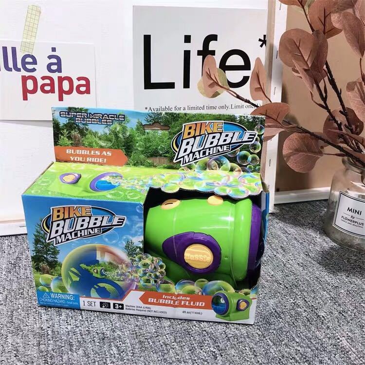 Outdoor Farbe Fahrrad Blase Automatische Maschine Baby Bad Schwimmen Reiten Badewanne Seife Maschine Spielzeug Für Kinder