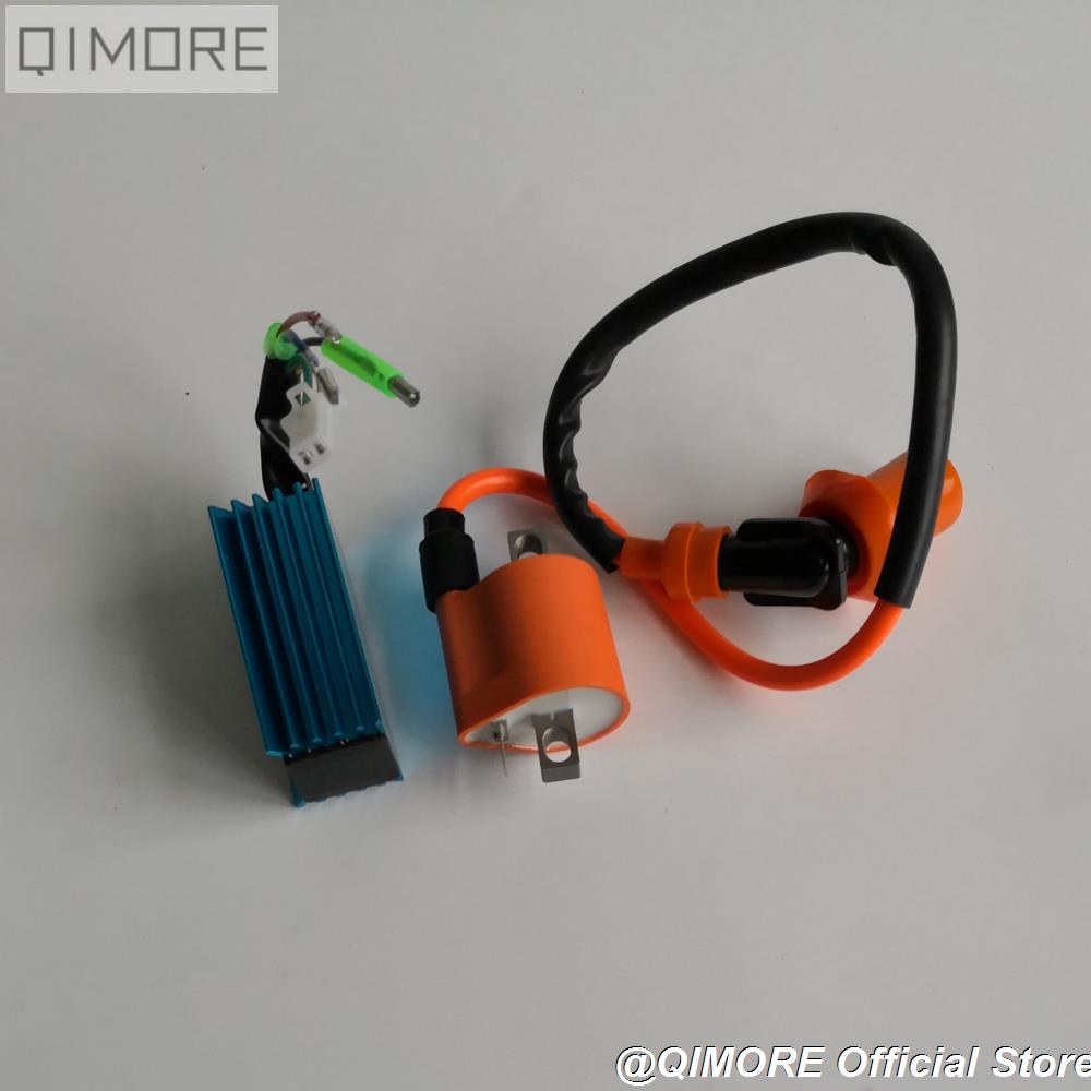 Performance CDI & Ignition Coil for 2 stroke Minarelli 1E40QMB Scooter Moped JOG50 3KJ JOG90 Vento ZIP Keeway Hurricane TNG LS49